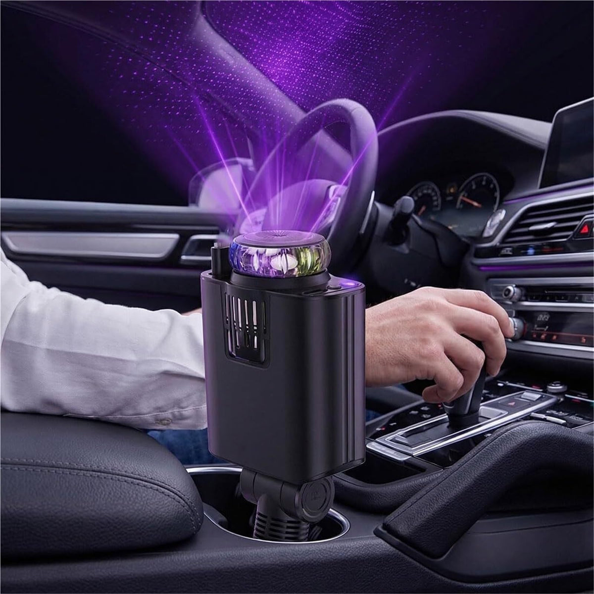 Smart Retractable Car Charger 120W USB C Fast Charge Air Freshener Starlight, 6 in 1 Fast Car Phone Chargers Adapter with Aromatherapy, Compatible with iPhone 17 16 15 14 13 and Android