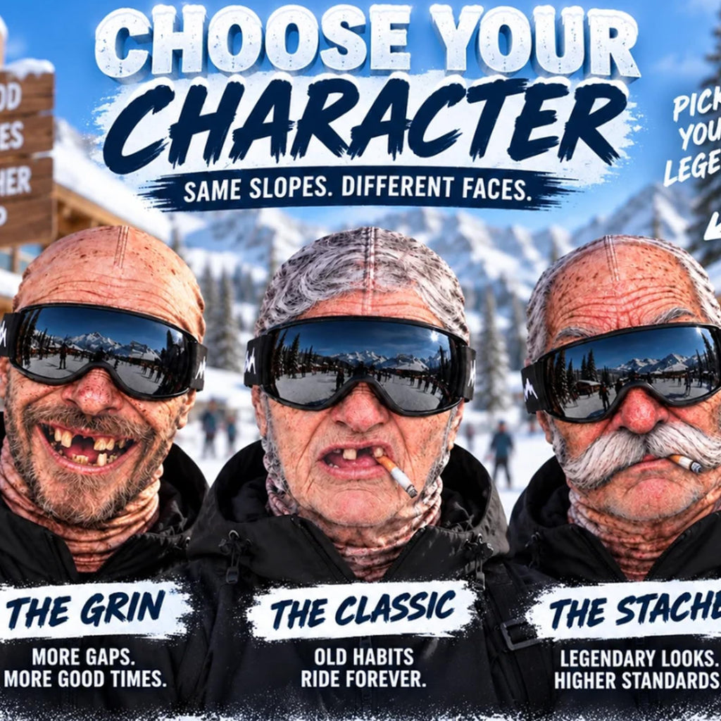Old Man Ski Mask Funny Realistic Face Balaclava 3D Printed Full Face Winter With Neck Coverage, Novelty Winter Face Cover for Skiing Snowboarding Outdoor Parties and Funny Gifts