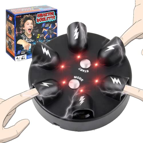🕷️Shock Roulette Party Game, Electric Game of Chance, Interesting Party Game Toy, Finger Shock Game Party Favor Gift for 2-6 Palyers
