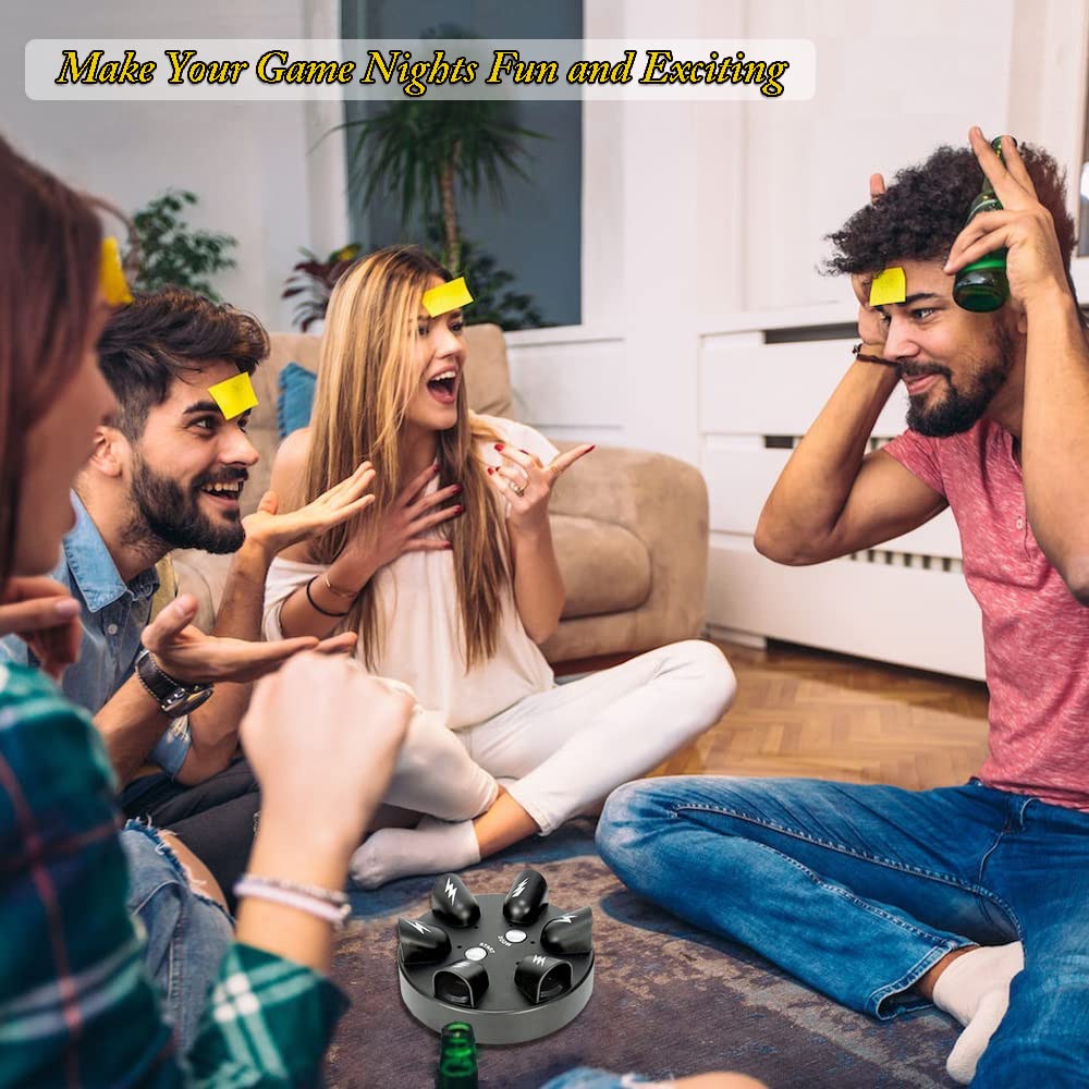 🕷️Shock Roulette Party Game, Electric Game of Chance, Interesting Party Game Toy, Finger Shock Game Party Favor Gift for 2-6 Palyers