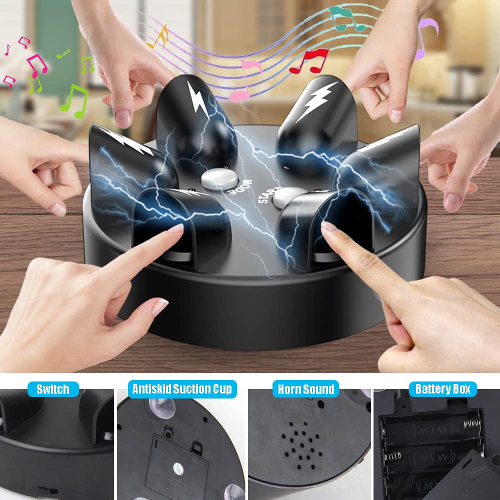 🕷️Shock Roulette Party Game, Electric Game of Chance, Interesting Party Game Toy, Finger Shock Game Party Favor Gift for 2-6 Palyers