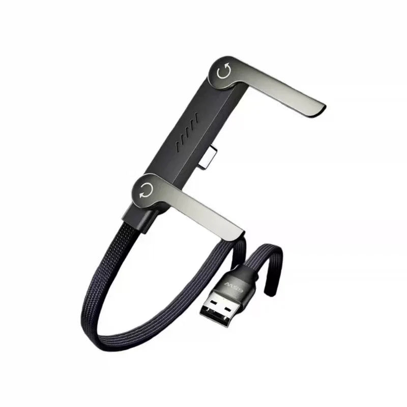 New 240W Charging Cable with Fold‑Out Phone Stand