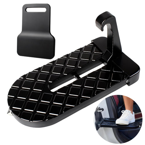 Car Door Step for Car Roof Access,Free Bonus Pressure Relief Pad Included,Foldable Non-Slip Ascent Latch Pedal Rack with Scratch Proof Rubber Pad for Universal Cars SUVs Trucks Vans
