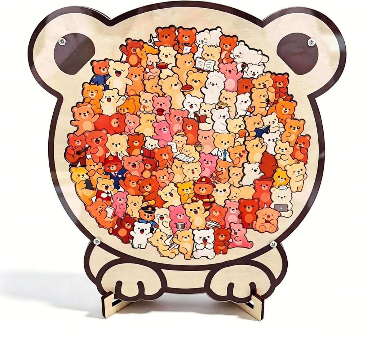 ⚡Limited-time offer⚡Dog Shaped/Cat Shaped Wooden Jigsaw Puzzle, 92-143 Pieces Thick Wood Puzzle with Acrylic Cover & Frame, Colorful Cute Animal Dog Puzzle, Decorative Puzzle Gift for Dog Lovers, Home Wall Decor
