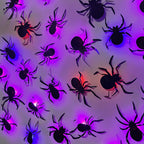 🕷️🦇🎃36-Pack Halloween Bat & Spider Decorations with LED Lights – Indoor Wall Decor for Home, Party & Classroom