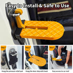 Car Door Step for Car Roof Access,Free Bonus Pressure Relief Pad Included,Foldable Non-Slip Ascent Latch Pedal Rack with Scratch Proof Rubber Pad for Universal Cars SUVs Trucks Vans