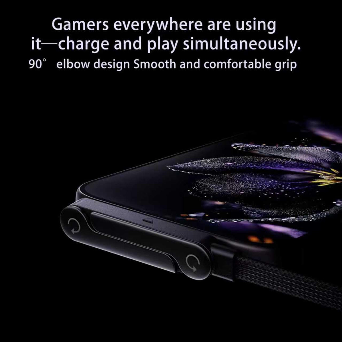 New 240W Charging Cable with Fold‑Out Phone Stand