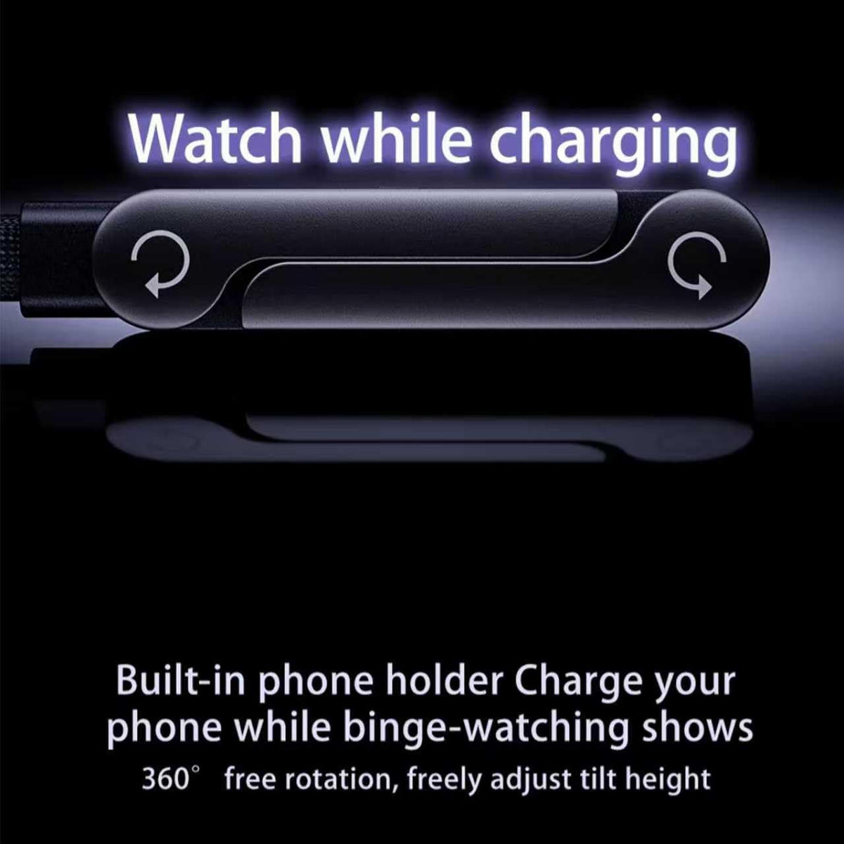 New 240W Charging Cable with Fold‑Out Phone Stand